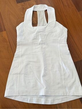 lululemon athletica White Racerback Halter Tank